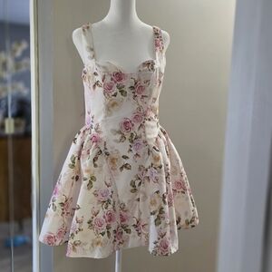 New-SHEIN White Pink Floral Dress